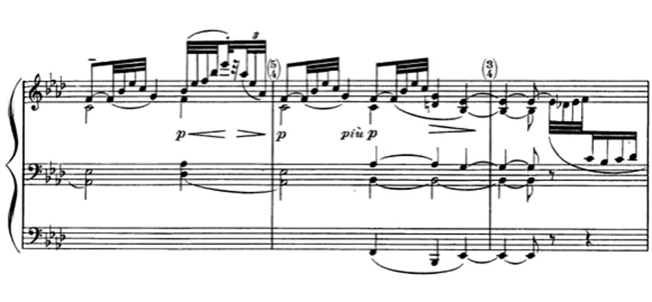 Esempio 2 da Bruyères di Debussy